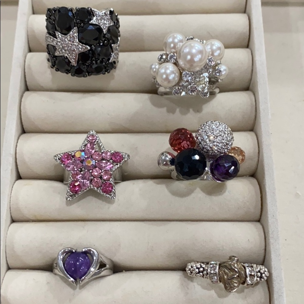 Lot of 6 fashion rings